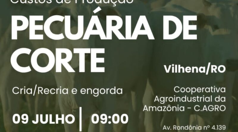 Vilhena recebe painel técnico para levantar custos de produção da pecuária de corte