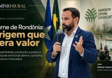Dhiony Costa e Silva fala sobre rastreabilidade, produção a pasto e valorização da carne de Rondônia durante evento sobre pecuária sustentável.