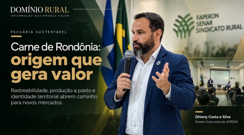 Dhiony Costa e Silva fala sobre rastreabilidade, produção a pasto e valorização da carne de Rondônia durante evento sobre pecuária sustentável.